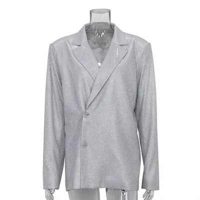 TARUXY Seturi de blaze strălucitoare, strălucitoare, pentru femei, costum de damă, ocazional, cu sclipici, haine și pantaloni.