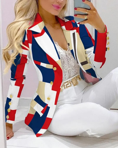Nou set de pantaloni de 2 bucăți pentru femei Seturi de birou de afaceri pentru doamne ținute elegante cu guler cu revere, costum de blazer, seturi de jachete și pantaloni