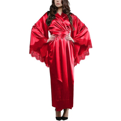 Halat kimono din mătase satinată halat de baie pentru domnișoară de onoare halat de mireasă toamnă elegante pijamale subțiri halate pentru femei acasă 2024