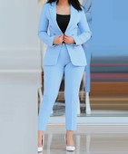 Blazer Costume de damă Pantaloni eleganți Palton cu mâneci lungi Culoare uni Moda Versatil Set casual Vară Nou 2023 Haine Y2k