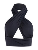 Femei cu bretele încrucișate în față, decupate, gât cu șalț, fără mâneci, fără spate, crop top, bandaj, vestă, topuri sexy de vară, haine pentru femei S-XL