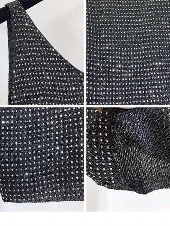 Fitshinling модни нови през лятото горнища Spark тънка секси жилетка без ръкави V деколте плътен потник дамски 2023 ежедневни потници дамска разпродажба