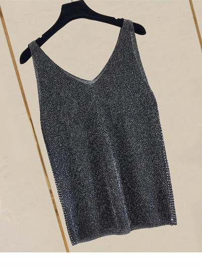 Fitshinling modne nove ljetne majice Spark Slim seksi prsluk bez rukava s V izrezom, jednobojna ženska majica bez rukava 2023, ležerna ženska majica na rasprodaju