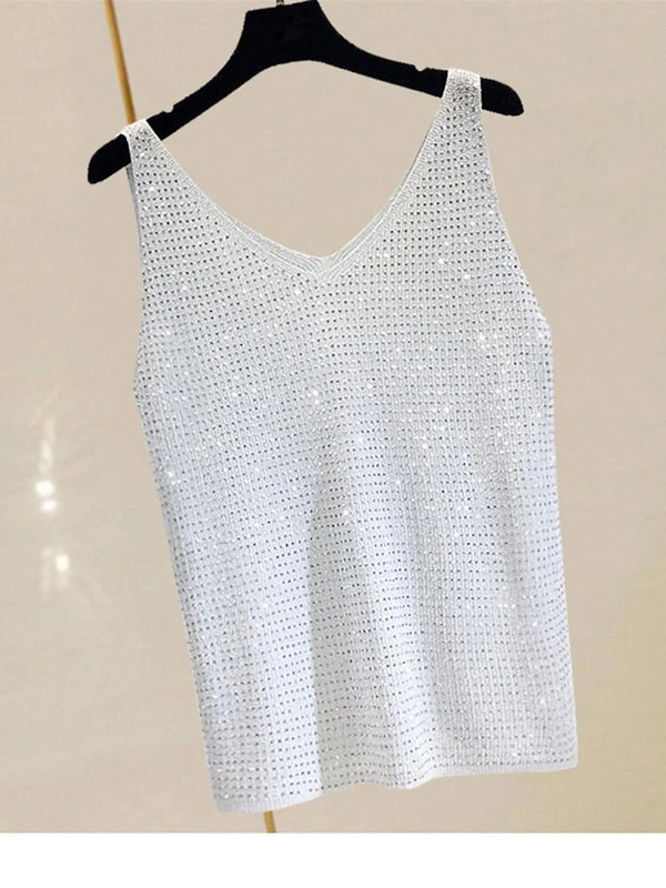 Fitshinling modne nove ljetne majice Spark Slim seksi prsluk bez rukava s V izrezom, jednobojna ženska majica bez rukava 2023, ležerna ženska majica na rasprodaju