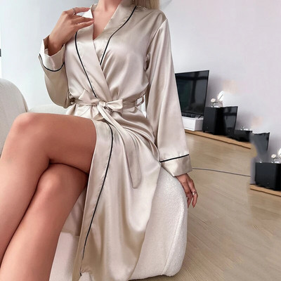 Rochie kimono pentru domnișoară de onoare cu decolteu în V Robă de mireasă Lenjerie de noapte Cămașă de noapte Cămașă de noapte Halat de baie lejer Lenjerie de noapte Lenjerie
