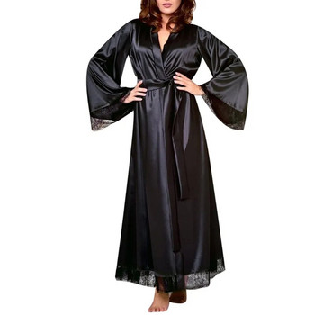 Пижама Дамски памучни дамски секси дълги копринени кимона Халат за баня Бебешка бельо Нощница домашний костюм женски