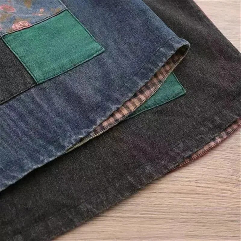 5XL džinsinė liemenė, moteriška striukė su gobtuvu be rankovių, 2023 m. pavasario vasara, nauja korėjiečių senovinė spausdinta džinsinė liemenė