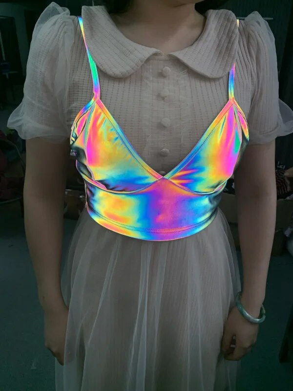 Naiste helkurpandlad Festival Bralette Bralet rinnahoidja rinnahoidja rinnahoidja rinnahoidja topid Camisole uus mood vabaaja stiilne särk