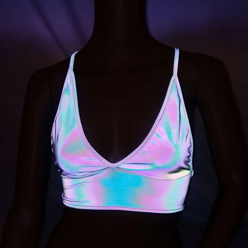 Naiste helkurpandlad Festival Bralette Bralet rinnahoidja rinnahoidja rinnahoidja rinnahoidja topid Camisole uus mood vabaaja stiilne särk