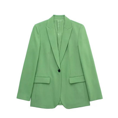 Seturi de pantaloni blazer pentru dama de birou Set de două piese la modă pentru femei, cu decolteu în V, cu mânecă lungă, blazer elegant, cu pantaloni largi, costume Nou în potrivire