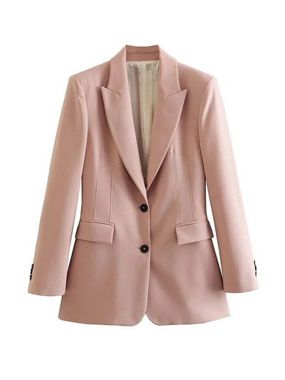 Seturi de pantaloni blazer pentru dama de birou Set de două piese la modă pentru femei, cu decolteu în V, cu mânecă lungă, blazer elegant, cu pantaloni largi, costume Nou în potrivire