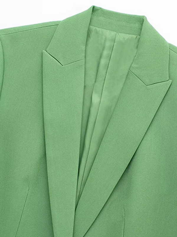 Seturi de pantaloni blazer pentru dama de birou Set de două piese la modă pentru femei, cu decolteu în V, cu mânecă lungă, blazer elegant, cu pantaloni largi, costume Nou în potrivire