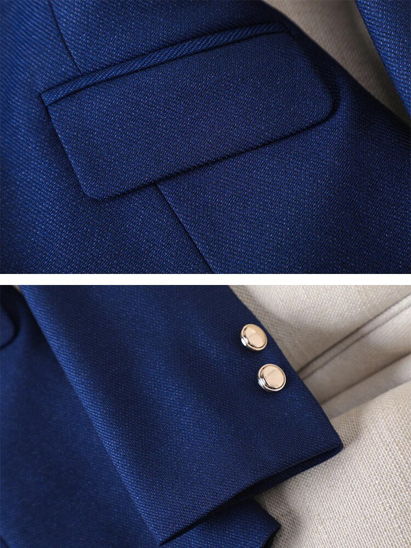 Barna sötétkék fekete női formális nadrágkosztüm női kabát és nadrág női munkaruha 2 részes blézer szett őszi télre