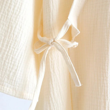 2023 Ιαπωνική φόρεμα κιμονό Γυναικεία φθινοπωρινή υφασμάτινη βαμβακερή κρεπ κέντημα Καλοκαιρινό μπουρνούζι Home Service Sleepwear Ρόμπα μπάνιου