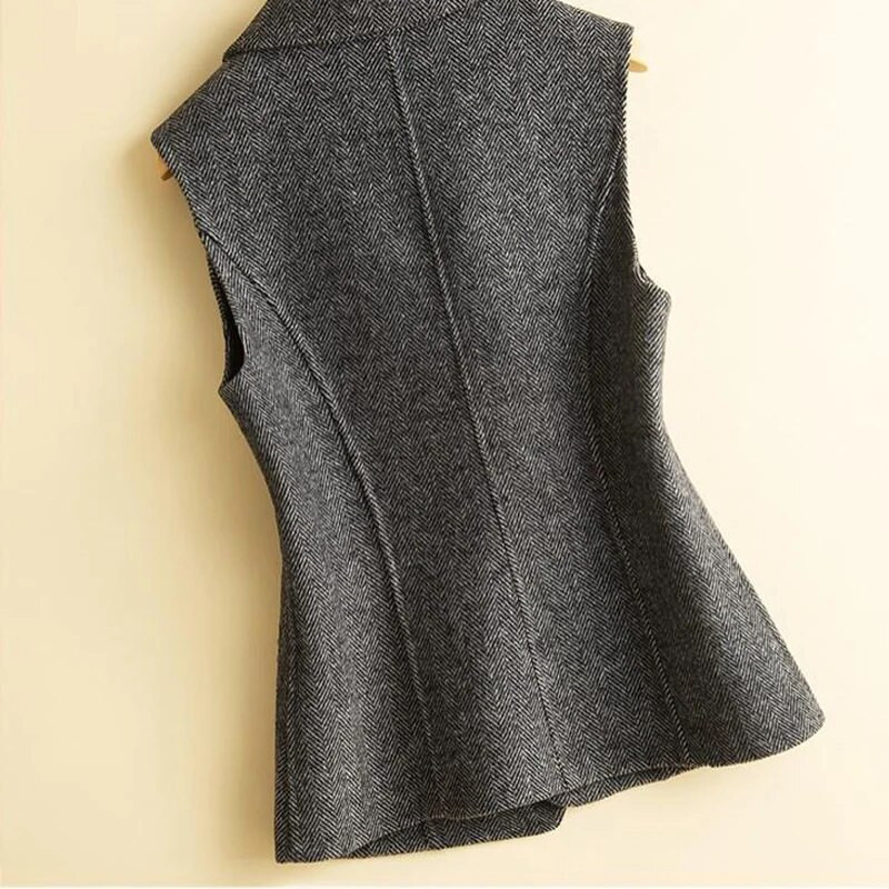 Öltöny gallér tweed mellény kabát női őszi és téli új koreai változata a divat temperamentum alkalmi blúz ló kabát