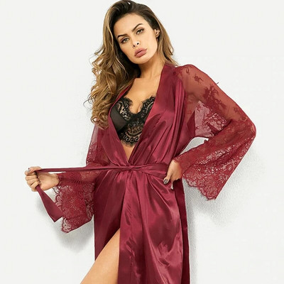 Rochie de mireasa sexy pentru femei, satin, halate de mireasa, dantela, matase, kimono, halat de baie, pentru domnisoara de onoare, haine de noapte transparente