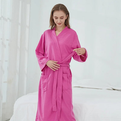 Robă de cuplu cu vafe Pijamale Halat de baie pentru saună Rochie minimalistă Rochie subțire pentru femei Robă de hotel Reducere caldă