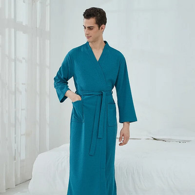 Robă de cuplu cu vafe Pijamale Halat de baie pentru saună Rochie minimalistă Rochie subțire pentru femei Robă de hotel Reducere caldă