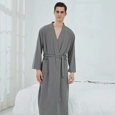 Robă de cuplu cu vafe Pijamale Halat de baie pentru saună Rochie minimalistă Rochie subțire pentru femei Robă de hotel Reducere caldă