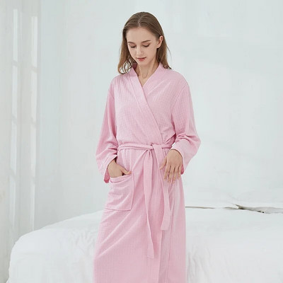 Robă de cuplu cu vafe Pijamale Halat de baie pentru saună Rochie minimalistă Rochie subțire pentru femei Robă de hotel Reducere caldă