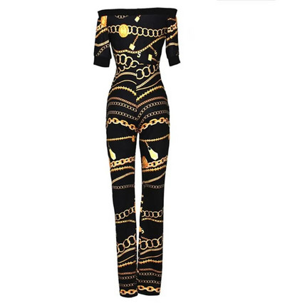 Proljetni i ljetni kombinezoni s uličnom modom Hlače Seksi uske hlače Kombinezoni s lančićima S jedne riječi na ramena Kratki S-XL