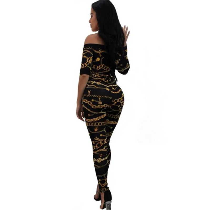 Proljetni i ljetni kombinezoni s uličnom modom Hlače Seksi uske hlače Kombinezoni s lančićima S jedne riječi na ramena Kratki S-XL