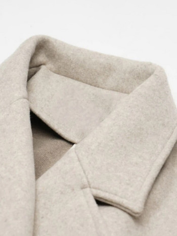Lautaro Φθινοπωρινό Χειμώνας Χαλαρά Κομψά Κοντά Μαλακά Μάλλινες Κάπες Γυναικείες Γραβάτες Μέση Vintage Αμάνικο Γυναικείο Παλτό 2022