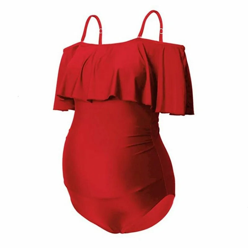 Maudymosi kostiumėliai nėščiosioms Maudymosi kostiumėliai Vientisas nėštumo maudymosi kostiumėlis Sexy Suspender Maudymosi kostiumėlis plius dydžio motinystės maudymosi kostiumėliai