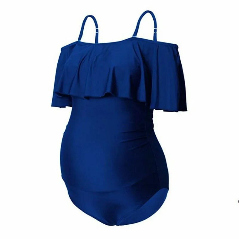 Maudymosi kostiumėliai nėščiosioms Maudymosi kostiumėliai Vientisas nėštumo maudymosi kostiumėlis Sexy Suspender Maudymosi kostiumėlis plius dydžio motinystės maudymosi kostiumėliai