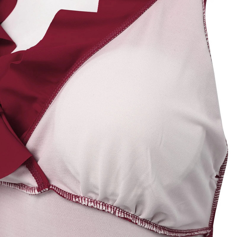 Grūtnieču vienkrāsains peldkostīms vasaras grūtniecēm, volāniem viengabalains peldkostīms Bodijs Pludmales seksīgs peldkostīms grūtniecības bikini