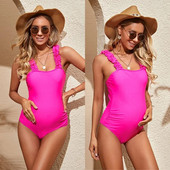 Jednodijelni kupaći kostim za trudnice Jednodijelni kupaći kostim za trudnice Premama Bodi bez leđa Jednobojni kupaći kostim za veće veličine Monokiniji za trudnice