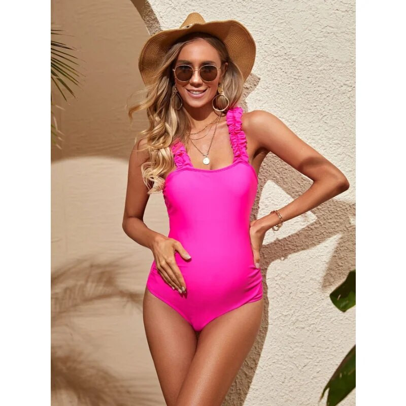 Jednodijelni kupaći kostim za trudnice Jednodijelni kupaći kostim za trudnice Premama Bodi bez leđa Jednobojni kupaći kostim za veće veličine Monokiniji za trudnice