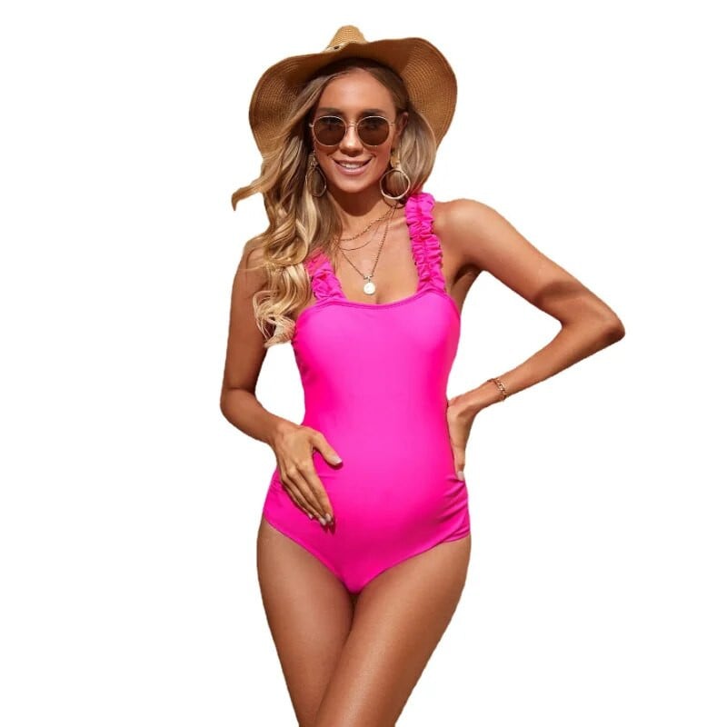 Jednodijelni kupaći kostim za trudnice Jednodijelni kupaći kostim za trudnice Premama Bodi bez leđa Jednobojni kupaći kostim za veće veličine Monokiniji za trudnice