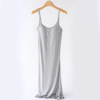 2023 Нова секси нощница за бременност и кърмене Елегантна рокля за бременни и кърмачки Лятна нощница от вискоза с ръкави