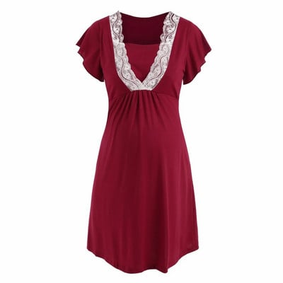 Kismama köntös kórházi hálóinghez terhes nők szoptató hálóruha pizsama csipke hálóruha Ropa Mujer Embarazada Premama öltönyök