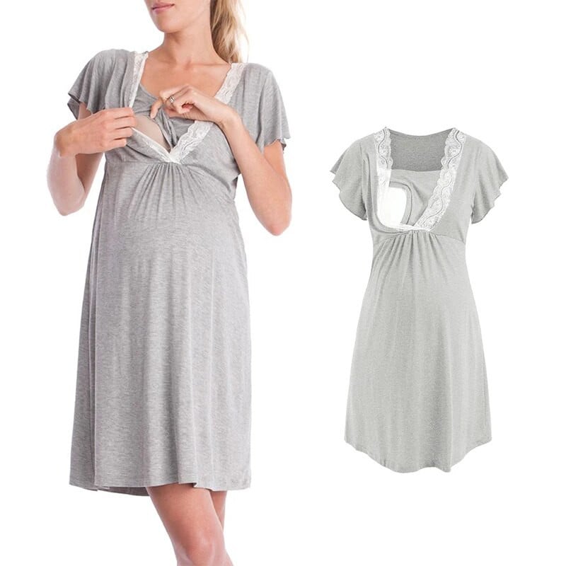 Kismama köntös kórházi hálóinghez terhes nők szoptató hálóruha pizsama csipke hálóruha Ropa Mujer Embarazada Premama öltönyök