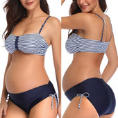 Virágos bikini öltöny kismama terhes nyomtatott tankini fürdőruha női strandruházat kismama fürdőruha