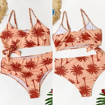 Kupaći kostimi za trudnice Dvodijelni bikini set za trudnice Tankini s v izrezom Mašna Kupaći kostim Odjeća za plažu Kupaći kostim za trudnice