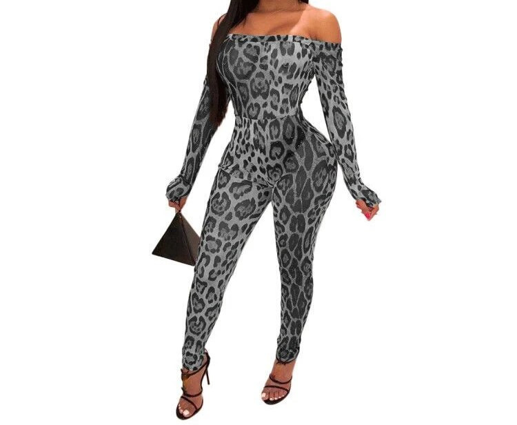 Kombinezonai naktiniame klube Nešiojami šliaužtinukai Seksualūs leopardo kombinezonai Moteriški Bodysuit Madingi šliaužtinukai