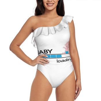 Baby Loading... Секси черен мрежест цял бански костюм с изрязани бански костюми без гръб Дамски бански костюм за бебета за бременни