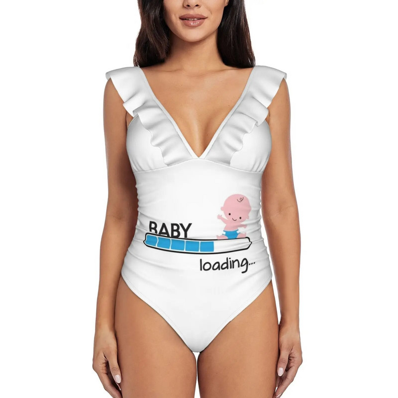 Baby Loading... Σέξι Μαύρο Διχτυωτό Ολόσωμο Μαγιό Εξώπλατο Κομμένο Μαγιό Γυναικεία Μαγιό Μωρό Μητρότητας Έγκυος