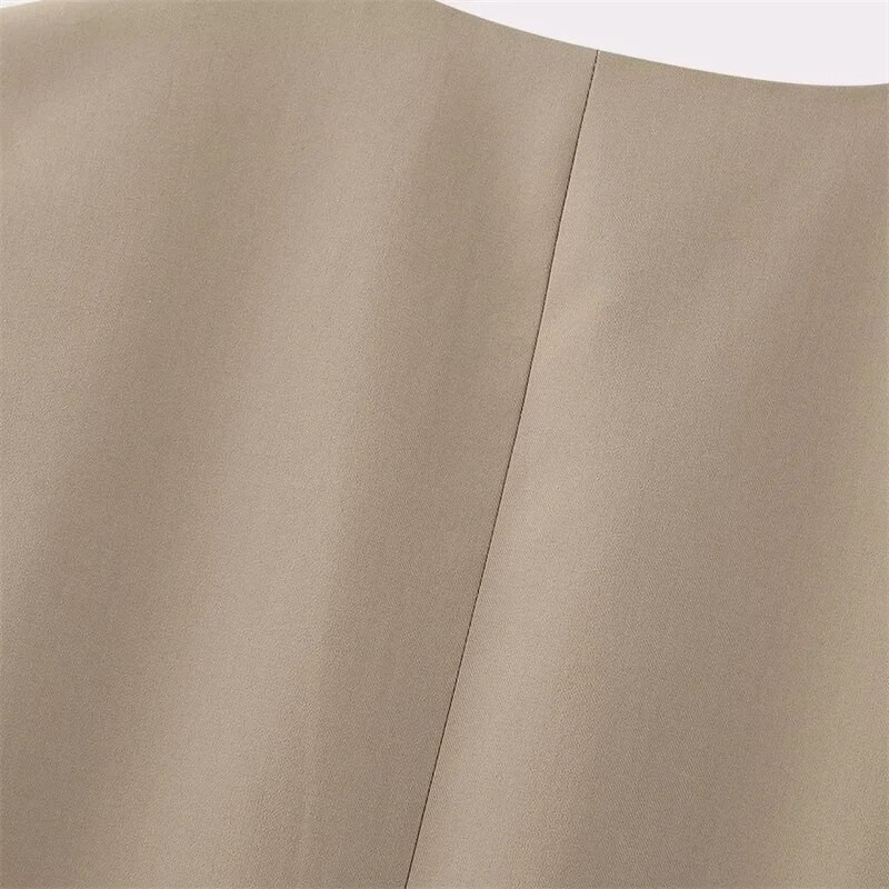 KEYANKETIAN Jesen, novi klasični, uski ženski prsluk s jednorednim kopčanjem s V-izrezom, moderan osnovni uredski ženski kratki prsluk bez rukava