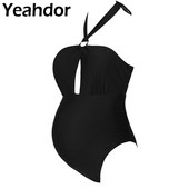 Kupaći kostim za trudnice Tankini odijelo Otvorena leđa Kupaći kostim visokog struka Bodi za trudnice Ljetni jednodijelni podstavljeni grudnjak Odjeća za plažu