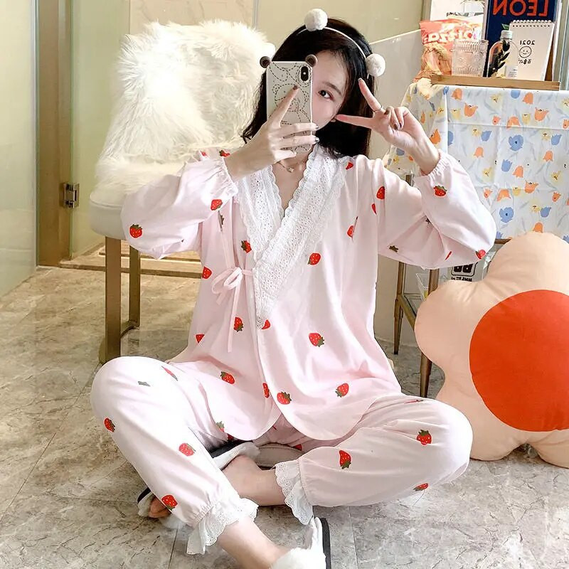 Gėlių rašto kostiumas nėščiosioms žindančioms nėščiosioms Laisvalaikio pižamos Nėštumo naktiniai marškiniai miegui slaugos drabužiai