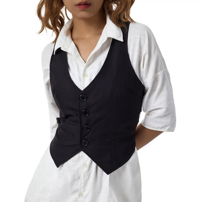 Women`s Waistcoat 2023 Solid Color/ Striped V-Neck Sleeveless Slim Vest Fashion All-match Coat Female Clothes