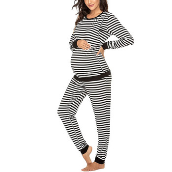 Ευρωπαϊκές και αμερικανικές νέες πιτζάμες μητρότητας μακρυμάνικο θηλασμό στο σπίτι Σετ μητρότητας ύπνου
