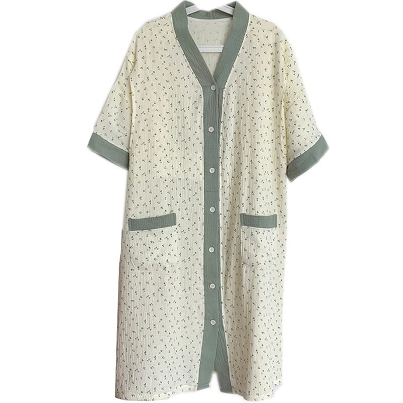 100 % medvilnė Nėščiųjų žindymo naktinė suknelė Laisvi žindymo miegui drabužiai Nėščioms moterims Nėštumo namų ligoninės drabužiai