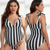 Seksi jednodijelni kupaći kostim s V prugama Jednodijelni kupaći kostim za trudnice Jednobojni kupaći kostim Odjeća za plažu za trudnice Ženski bodi 2023. Kupaći kostim za trudnice
