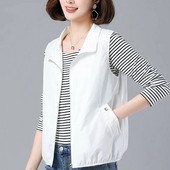 Įprasta liemenė su pamušalu moteriška juoda solidi plona vasarinė striukė be rankovių 2024 m. pavasario liemenė, madinga Chalecos Mujer I159