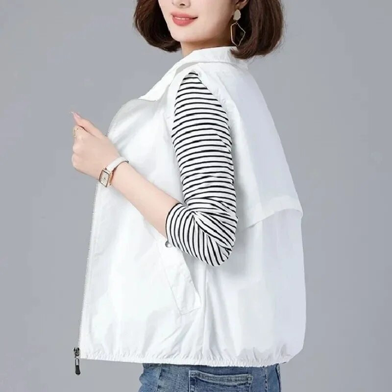 Įprasta liemenė su pamušalu moteriška juoda solidi plona vasarinė striukė be rankovių 2024 m. pavasario liemenė, madinga Chalecos Mujer I159